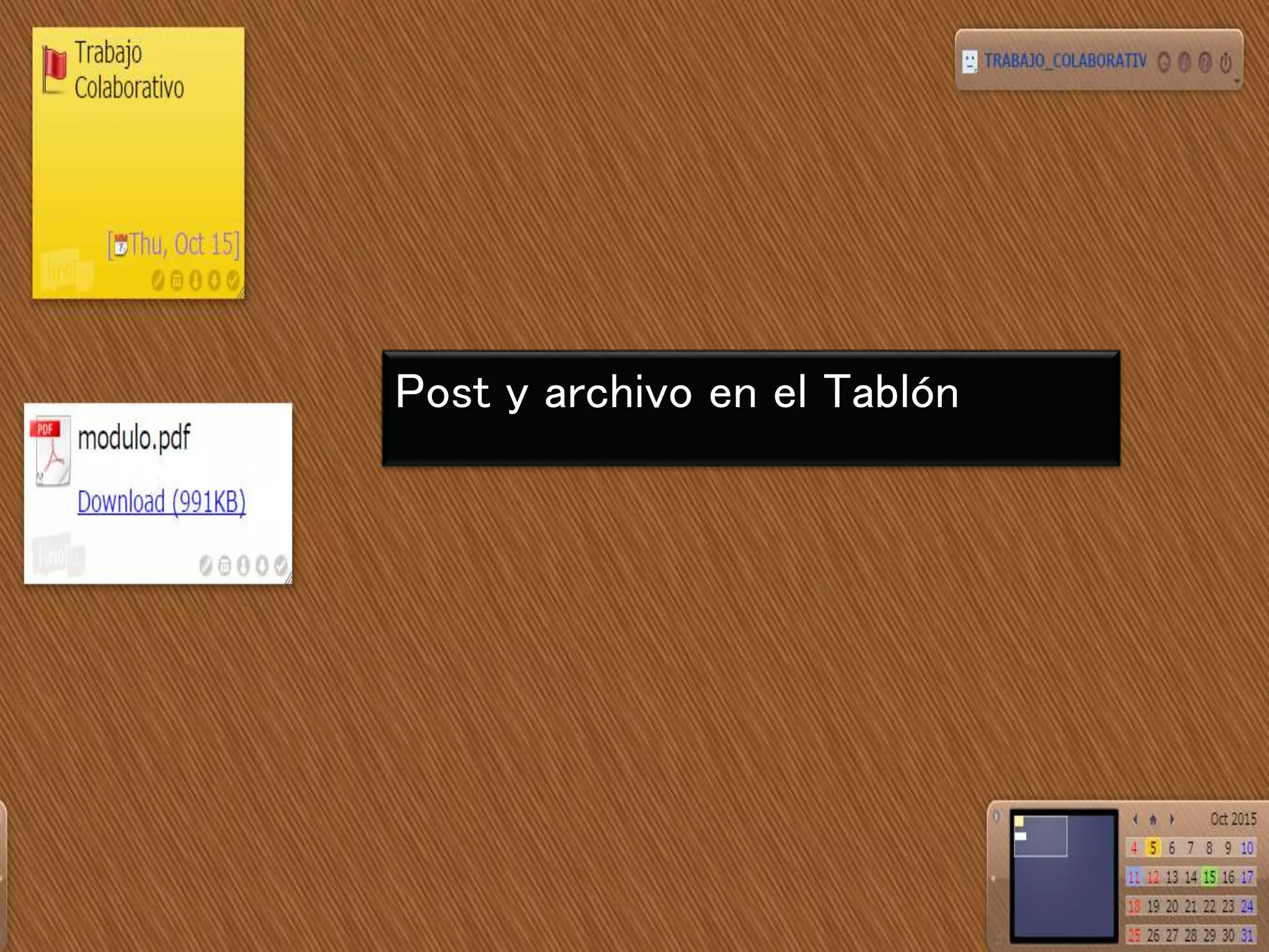 Post y archivo en el Tablón