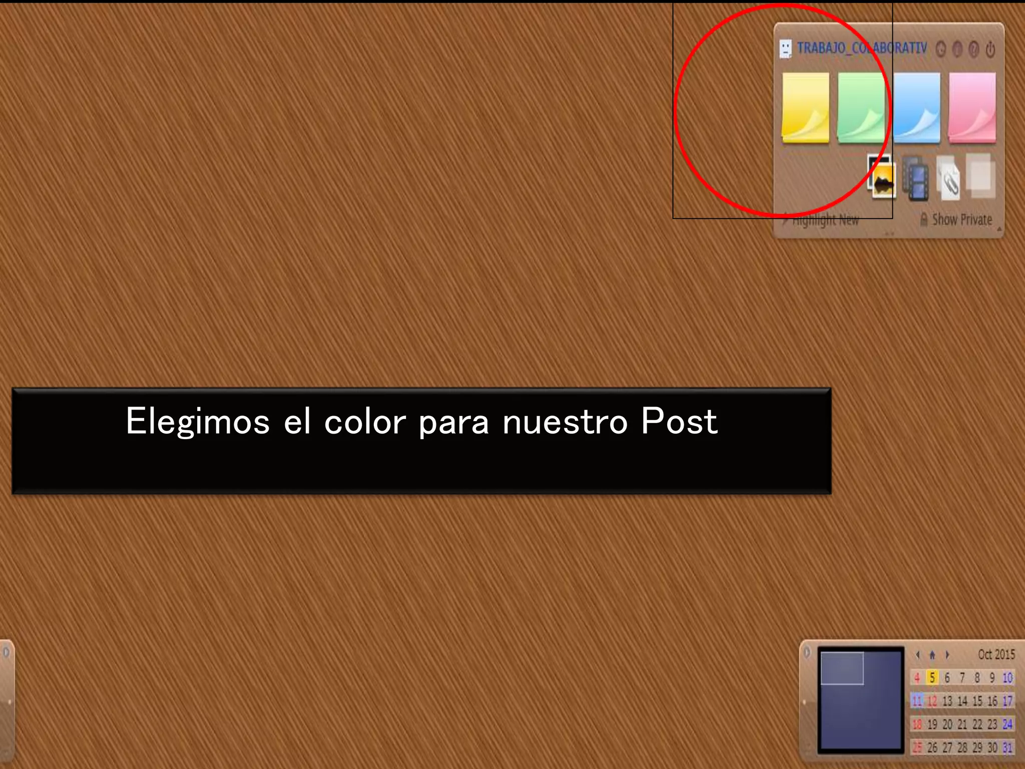 Elegimos el color para nuestro Post