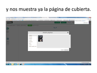 y nos muestra ya la página de cubierta.
 