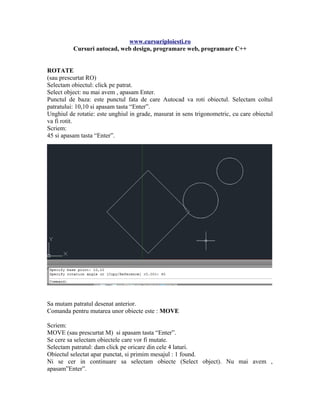 Tutorial (manual) autocad partea 1 | PDF