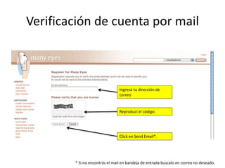 Verificación de cuenta por mail
Ingresá tu dirección de
correo
Reproducí el código.
Click en Send Email*.
* Si no encontrás el mail en bandeja de entrada buscalo en correo no deseado.
 