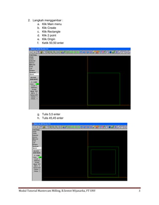 Tutorial Mastercam Milling 9 Untuk Pemula1 Pdf