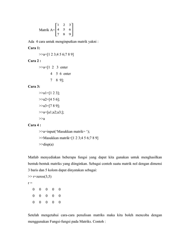 Tutorial Matlab | DOC