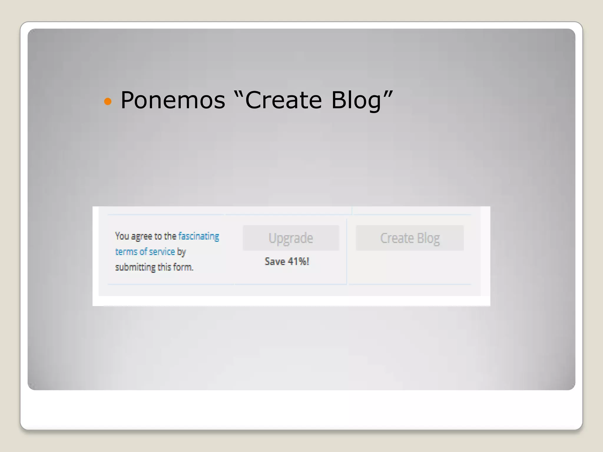  Ponemos “Create Blog”
 