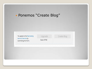  Ponemos “Create Blog”
 