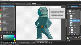 Los colores de las capas son
irrelevantes, pues una vez
establecidos pueden ser
cambiados con facilidad
 