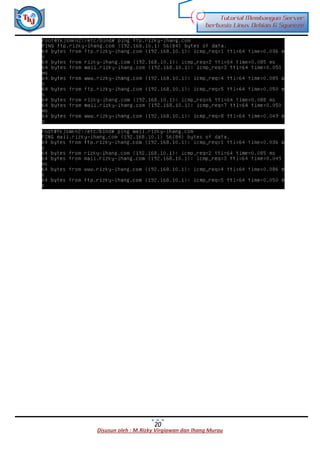 Disusun oleh : M.Rizky Virgiawan dan Ihang Murau
Tutorial Membangun Server
berbasis Linux Debian 6 Squeeze
20
 