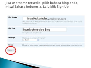 Tutorial Membuat Blog Ppt