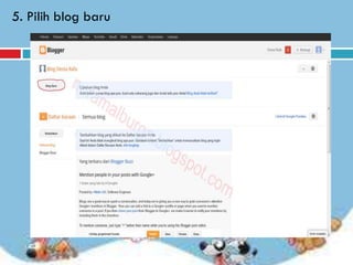 5. Pilih blog baru
 