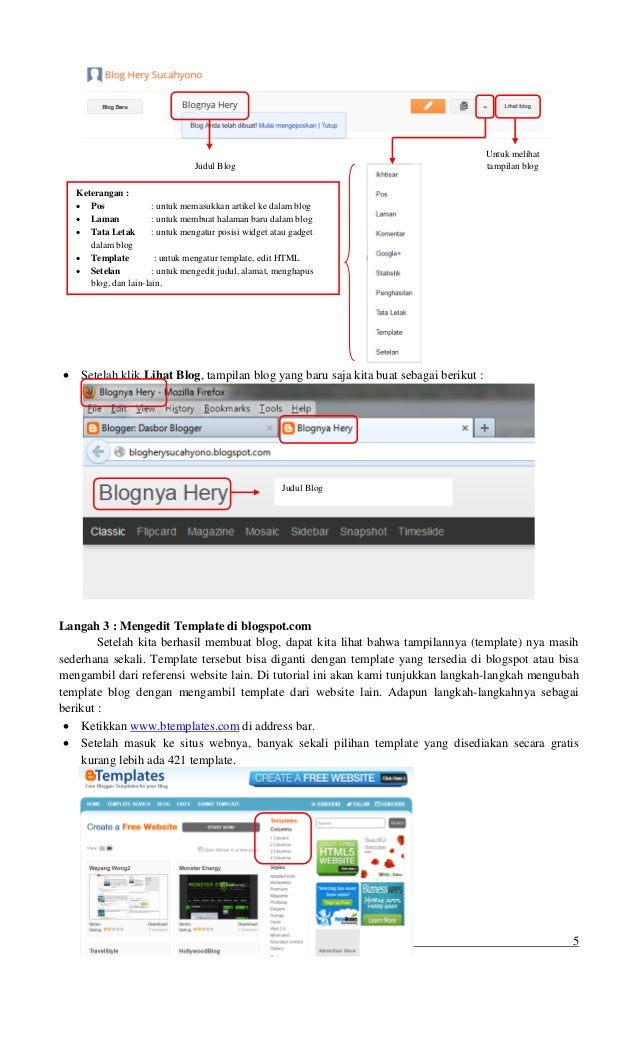 Tutorial membuat blog di blogspot