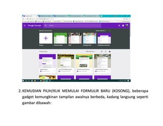 Tutorial membuat google form terbaru | PDF