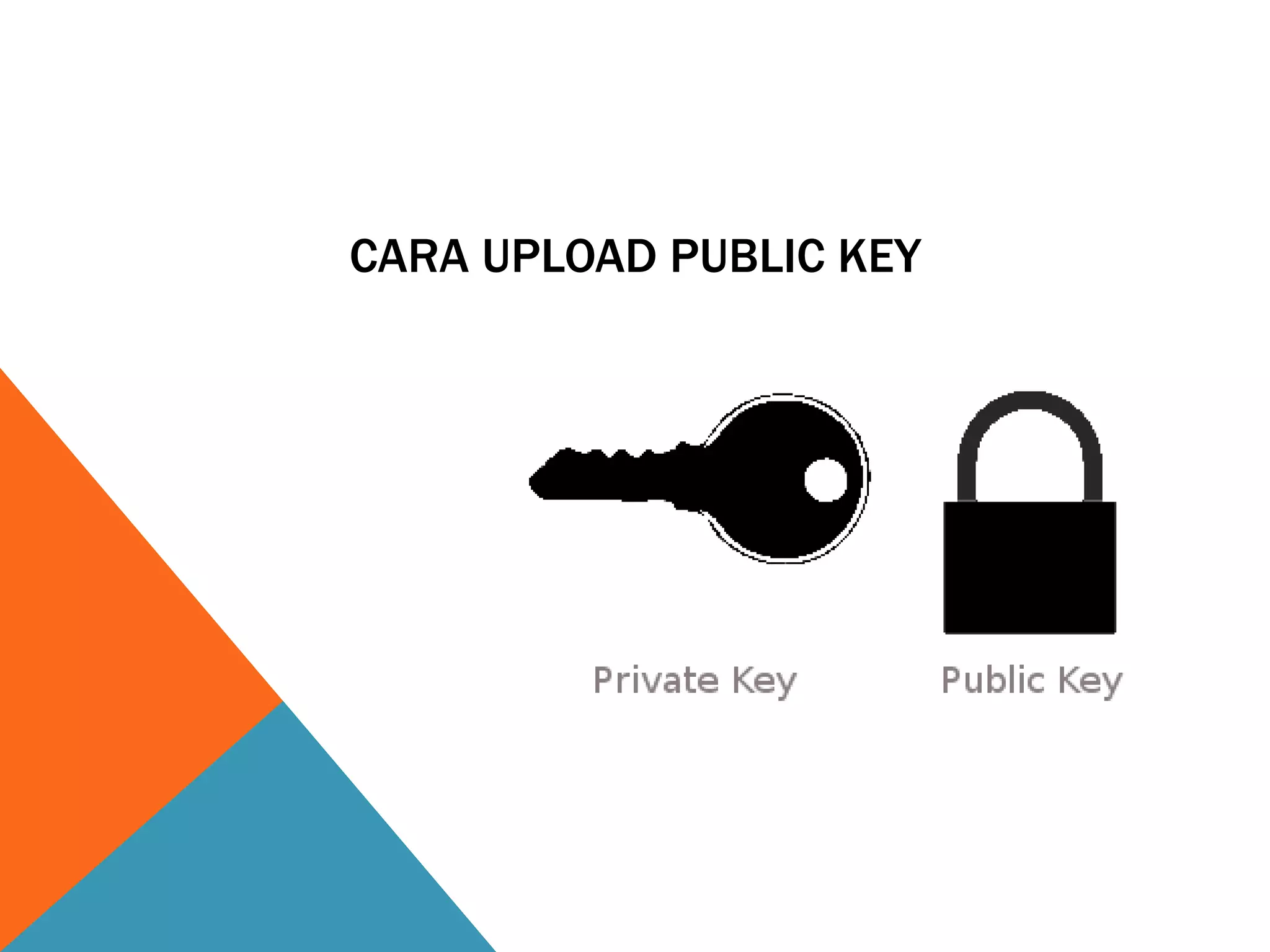 CARA UPLOAD PUBLIC KEY
 