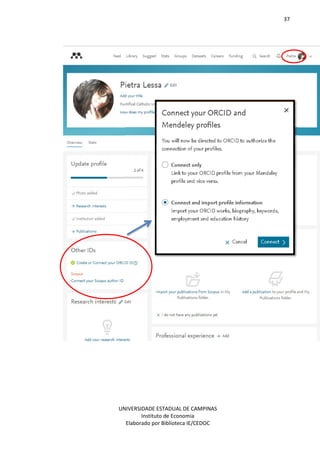 37
UNIVERSIDADE ESTADUAL DE CAMPINAS
Instituto de Economia
Elaborado por Biblioteca IE/CEDOC
 