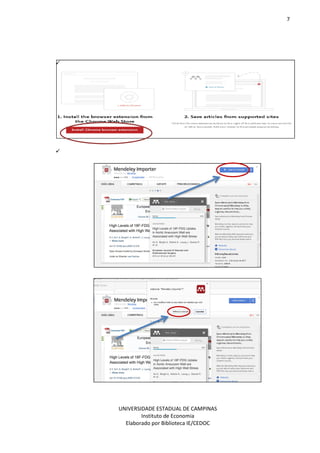 7
UNIVERSIDADE ESTADUAL DE CAMPINAS
Instituto de Economia
Elaborado por Biblioteca IE/CEDOC
 