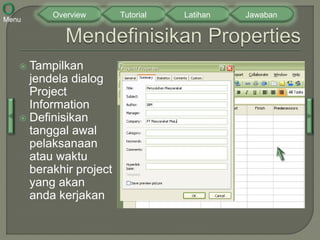 Tutorial Microsoft Project 2007 Interaktif | PPSX