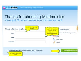 Pontunombre y escoge un claveAquidebencolocar el MISMO correo al cualEulises les envio la invitacion, sino NO podrancolaborar en el mapaNo olvidenmarcarestecuadro,