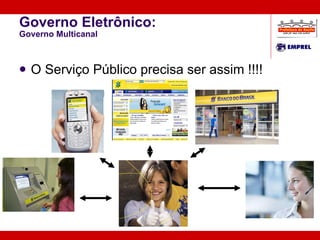 Governo Eletrônico: Governo Multicanal O Serviço Público precisa ser assim !!!! 