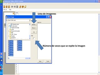 Lista de imagenesNúmero de veces que se repite la imagen
