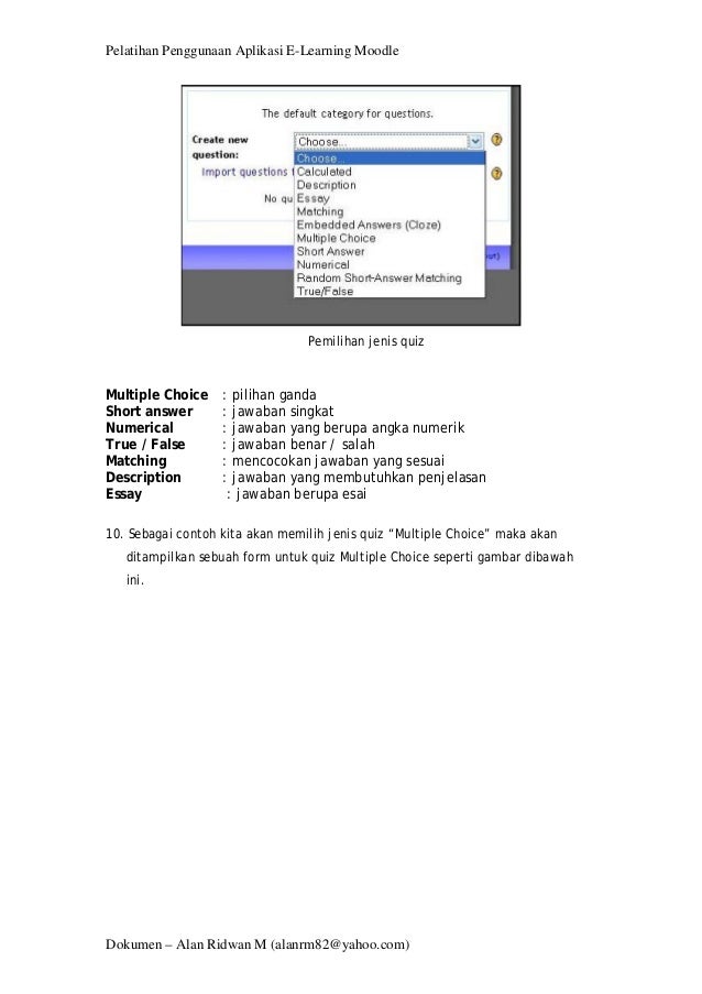 Tutorial moodle (Bahasa indonesia)
