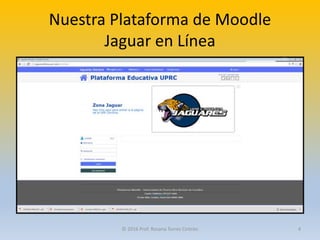 Nuestra Plataforma de Moodle
Jaguar en Línea
© 2016 Prof. Rosana Torres Cintrón 4
 