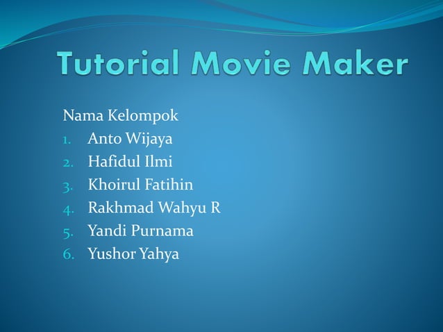 Tutorial movie maker | PPT