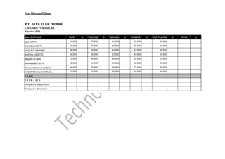 Test Microsoft Excel
 