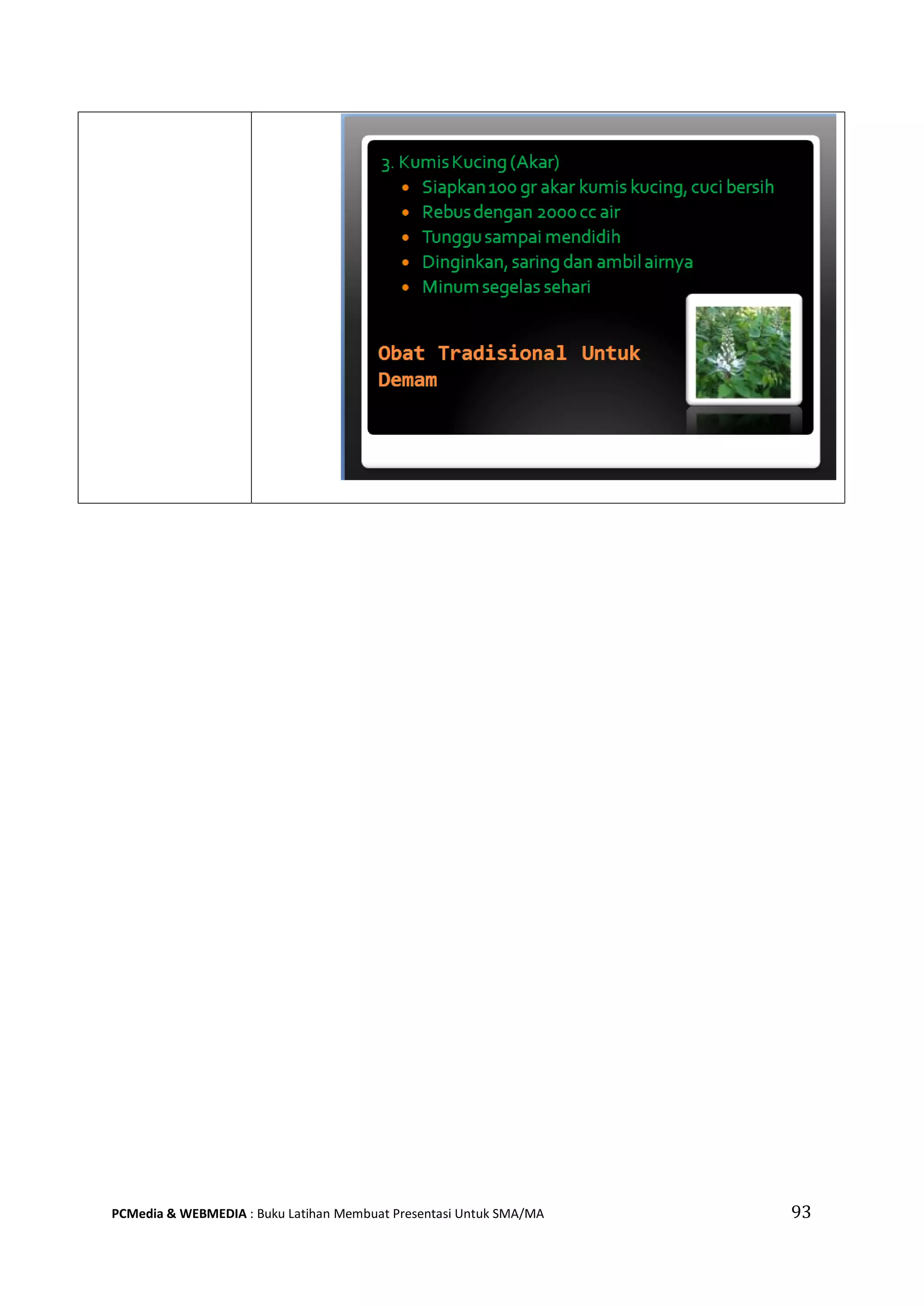 PCMedia & WEBMEDIA : Buku Latihan Membuat Presentasi Untuk SMA/MA 93
 