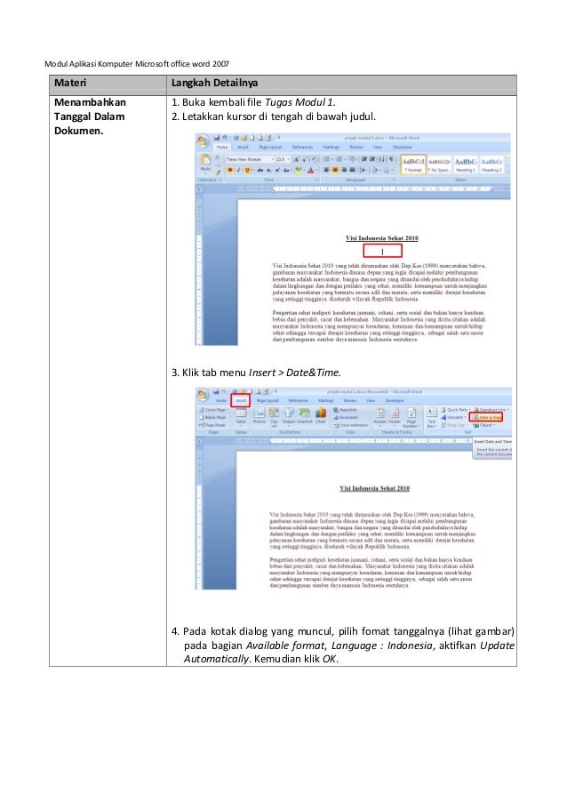 Tutorial Microsoft Office Word 2007