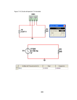 305
Figura 7.19. Circuito del ejercicio 7.14 simulado
 