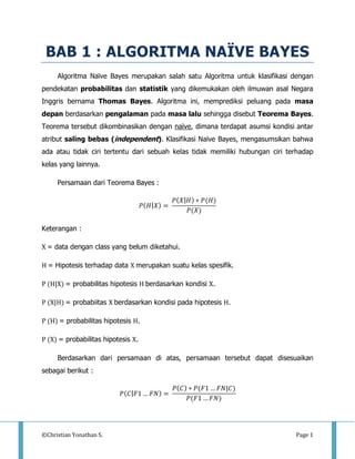 Implementasi Algoritma Naive Bayes (Studi Kasus : Prediksi Kelulusan ...
