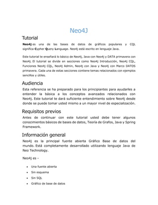 Tutorial neo4j en español | PDF