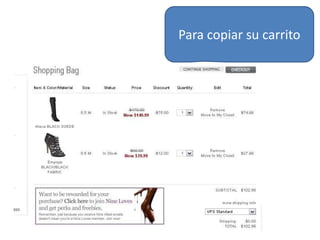 Para copiar su carrito