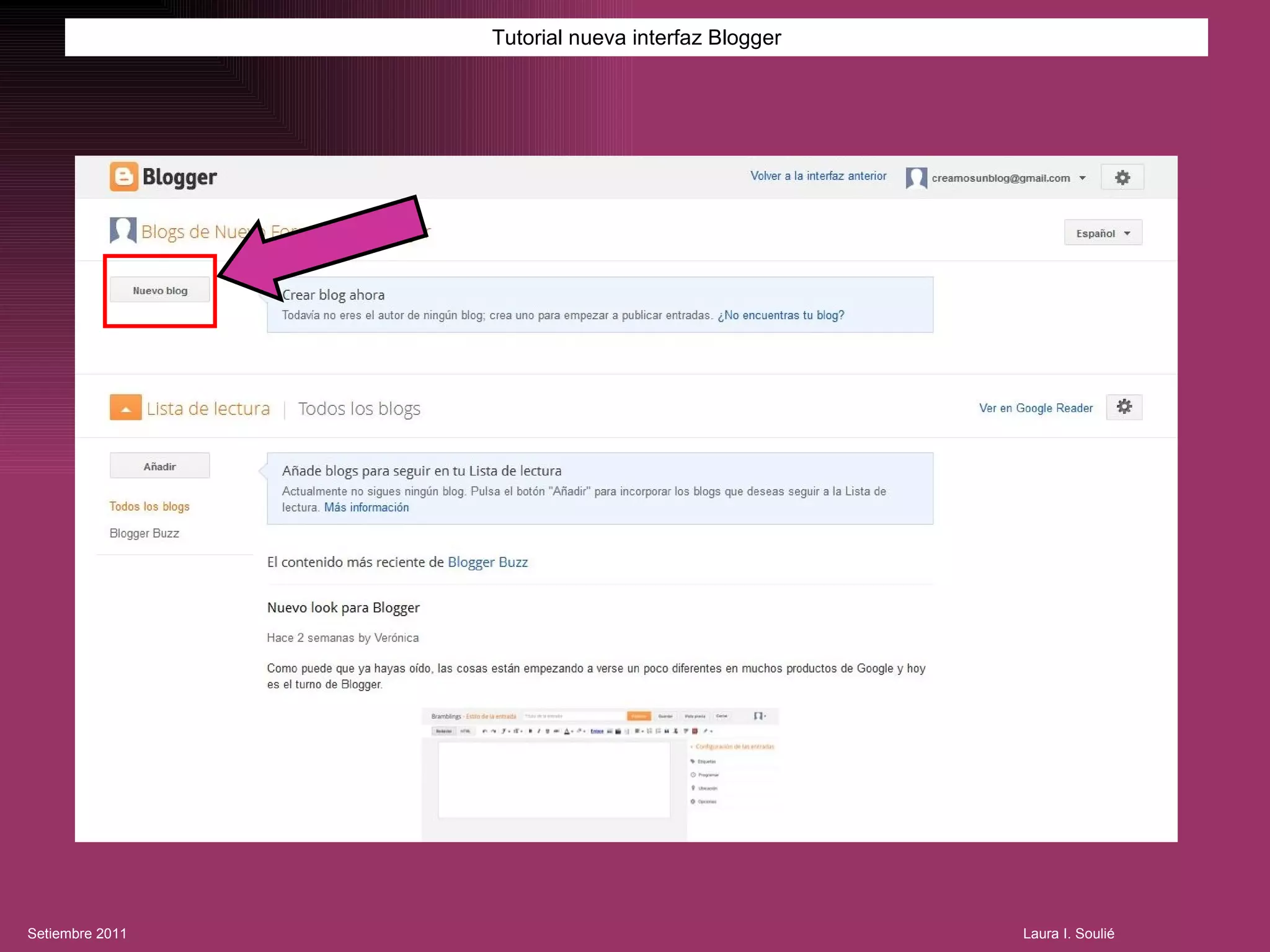 Tutorial nueva interfaz Blogger 