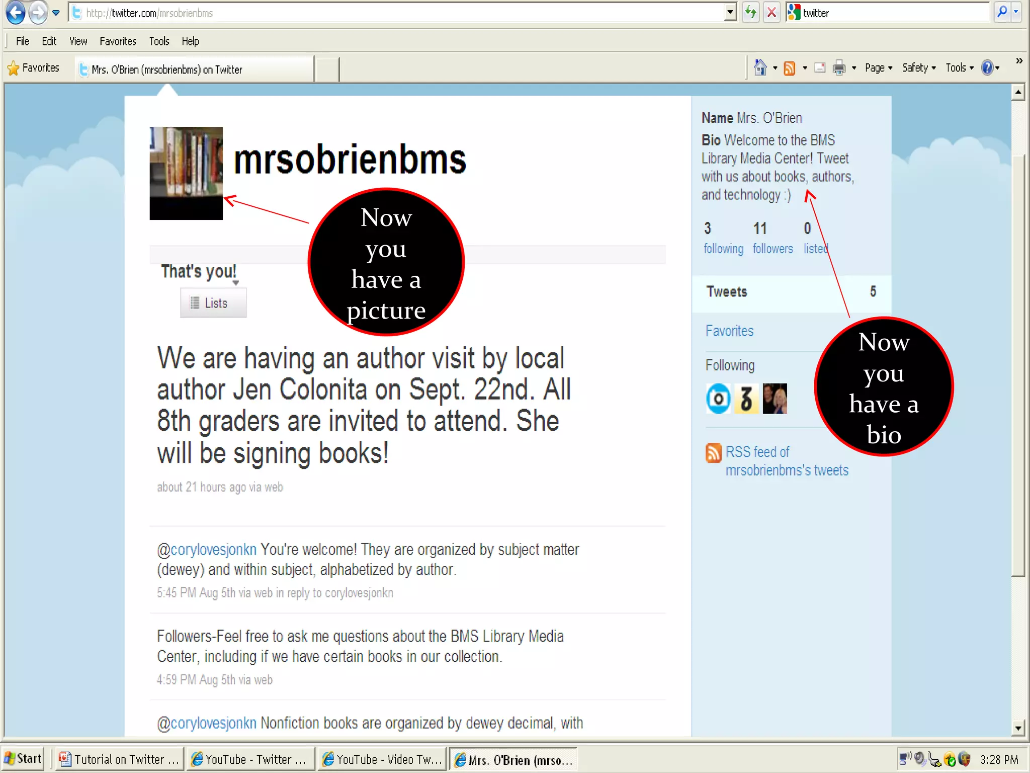 Now you have a picture Now you have a bio 