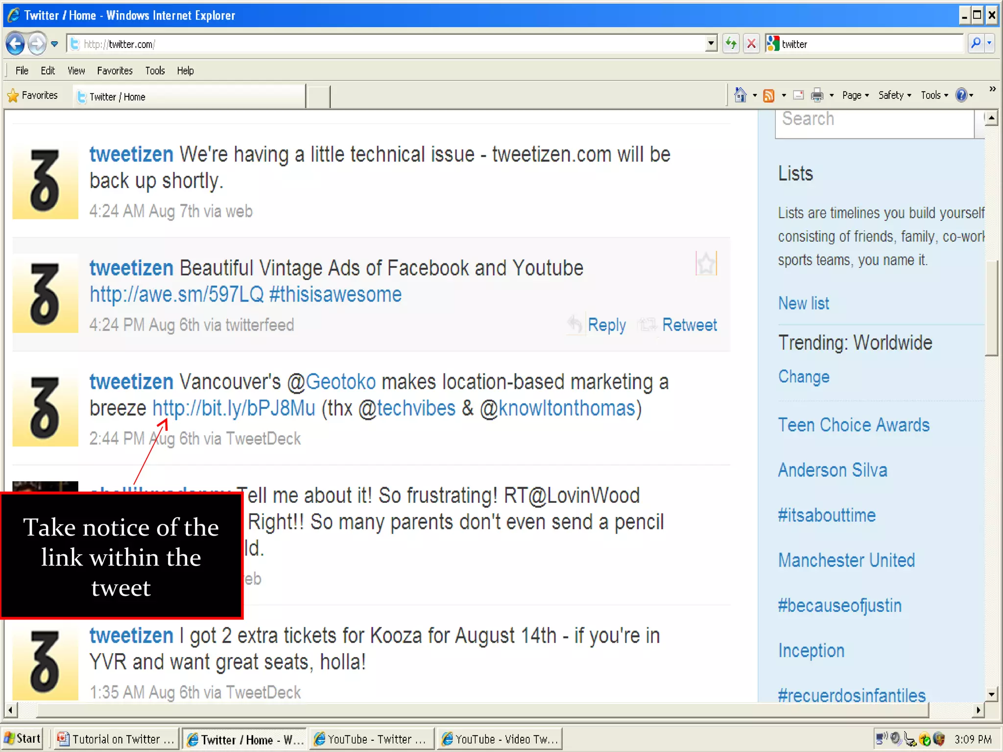 Take notice of the link within the tweet 