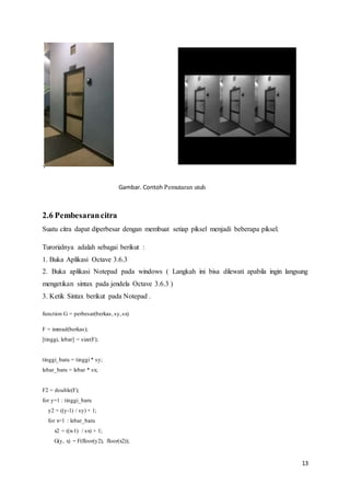 Tutorial Operasi Tutorial operasi geometrik menggunakan octave | DOCX