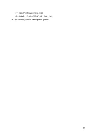 Tutorial Operasi Tutorial operasi geometrik menggunakan octave | DOCX