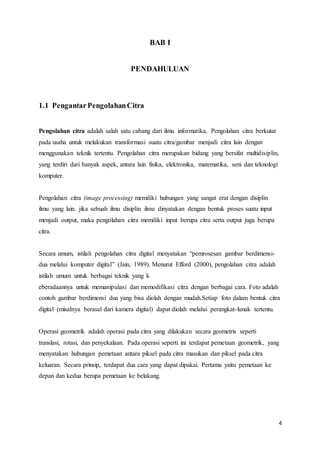 Tutorial Operasi Tutorial operasi geometrik menggunakan octave | DOCX