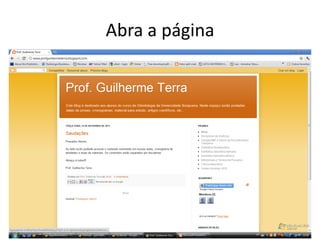 Abra a página