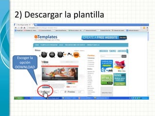 2) Descargar la plantilla



 Escoger la
  opción
DOWNLOAD
 