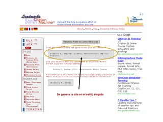 Se genera la cita en el estilo elegido