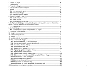 1. ¿Qué es un blog?.…........................................................................................................