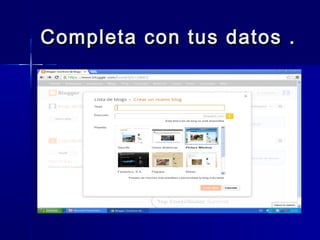 Completa con tus datos .

 