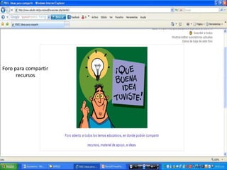 Foro para compartir recursos 