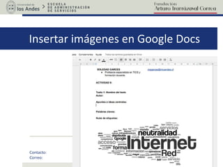 Insertar imágenes en Google Docs
 