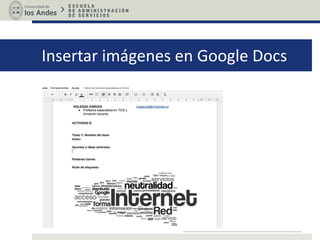 Insertar imágenes en Google Docs
 