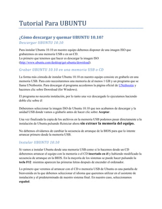 Tutorial para ubuntu