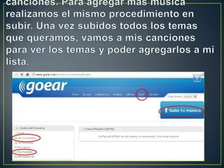 Tutorial para usar el goear (1)
