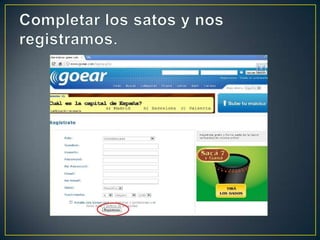 Tutorial para usar el goear (1)