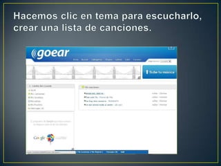 Tutorial para usar el goear (1)